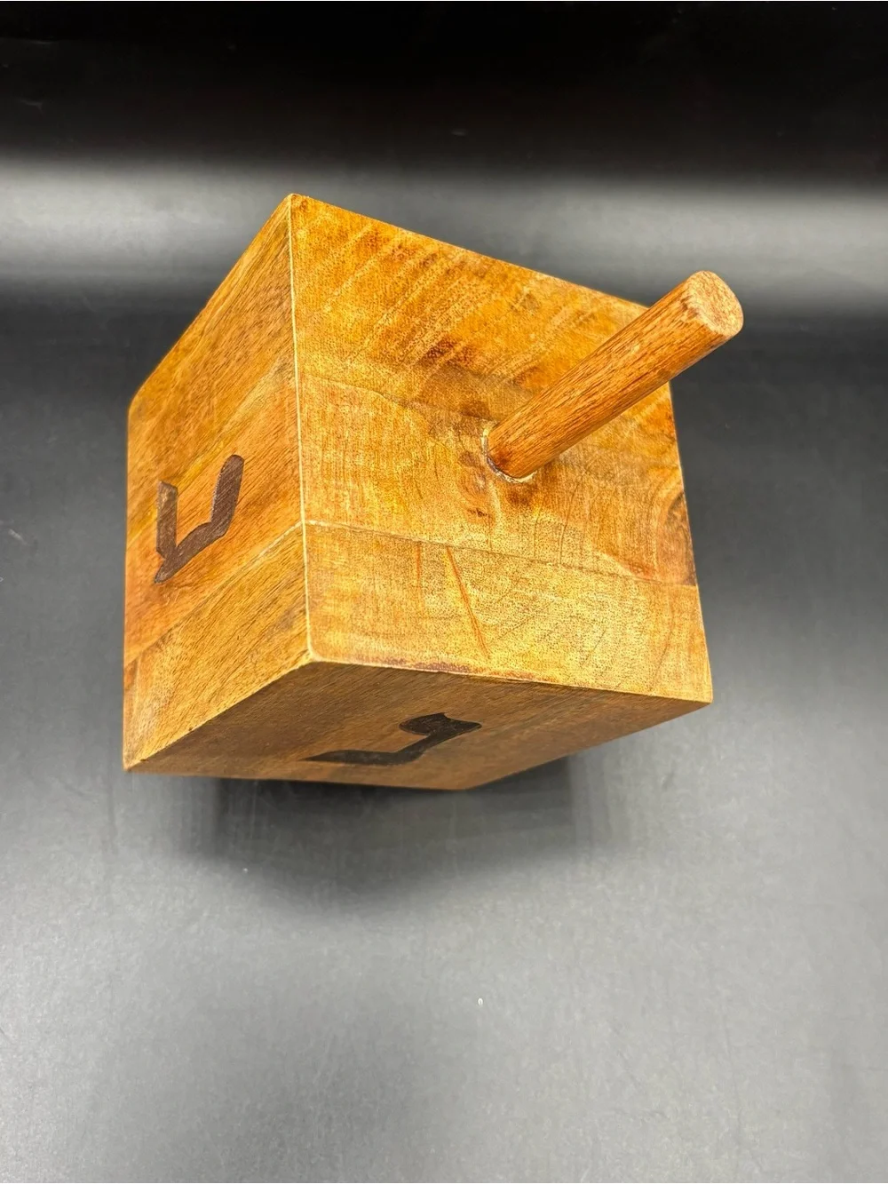 Vintage Giant Solid Hardwood Dreidel 8” Handcrafted Judaica Hanukkah 1.5 LB
